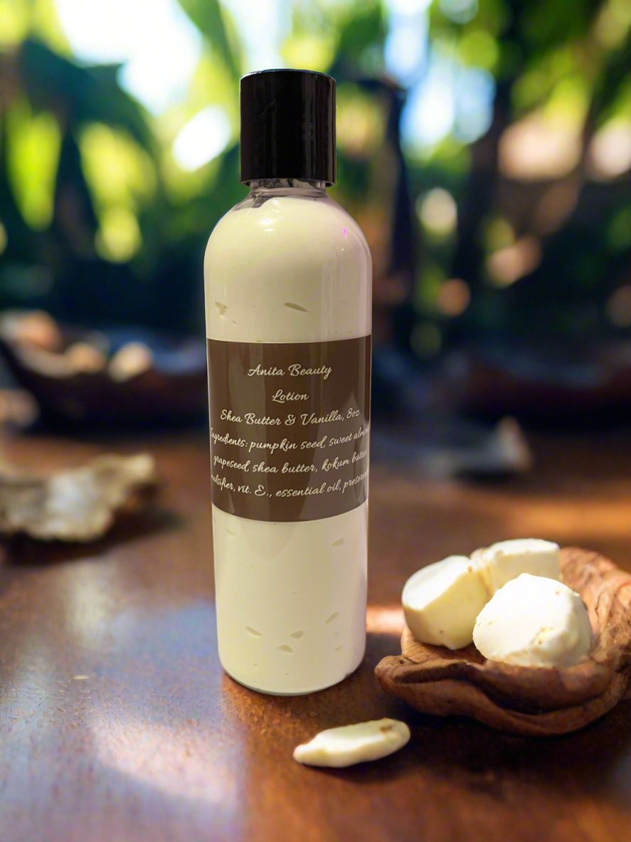 Anita Beauty Body Lotion, Shea Butter & Vanilla (12oz)