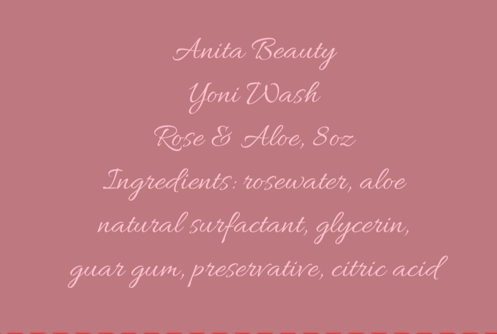 Anita Beauty Rose & Aloe Yoni Wash (8oz)