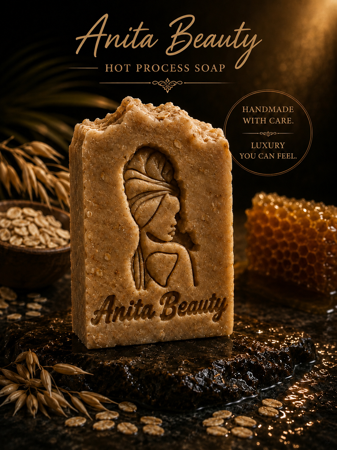 Handcrafted Beauty Bar, Oatmeal & Honey