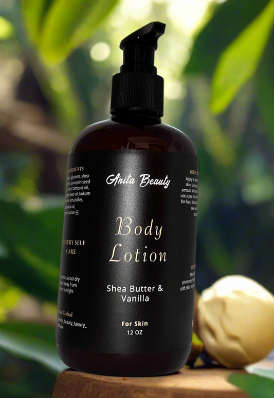 Anita Beauty Body Lotion, Shea Butter & Vanilla (12oz)